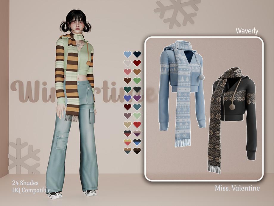 Кофта с шарфом для симочек "Waverly hoddie with winter scarf"