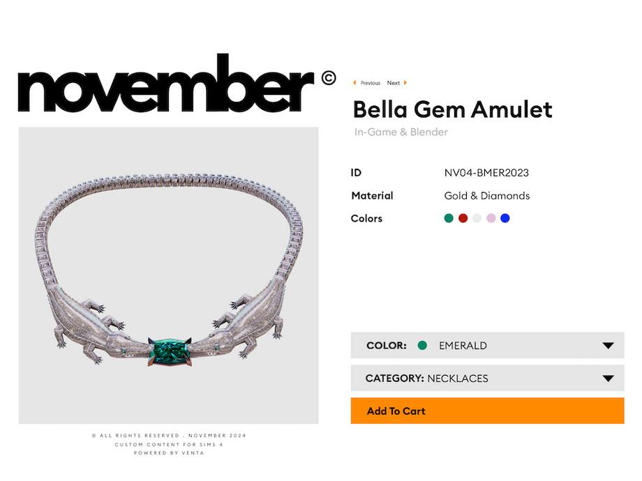Колье для симочек "Bella Gem Amulet"