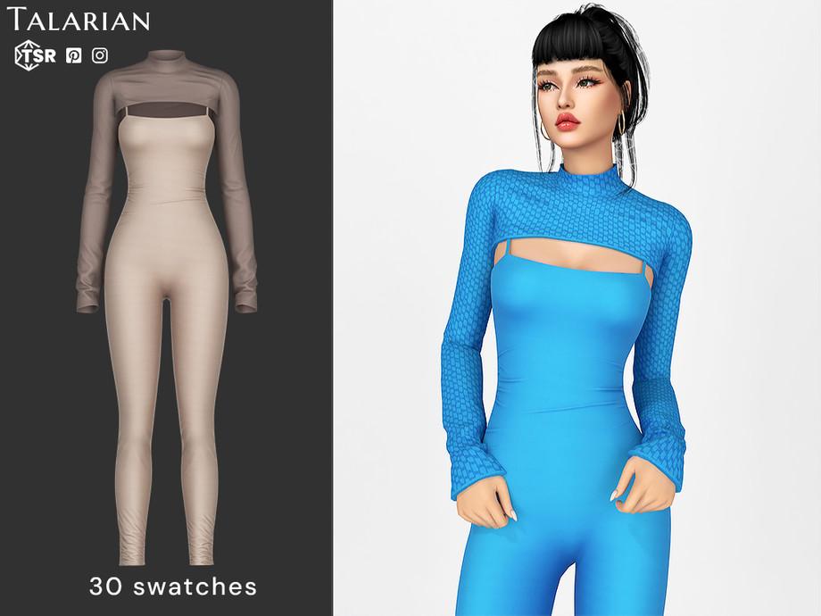 Комбинезон для симочек "Melina Jumpsuit with Long Sleeve Overlay Top"