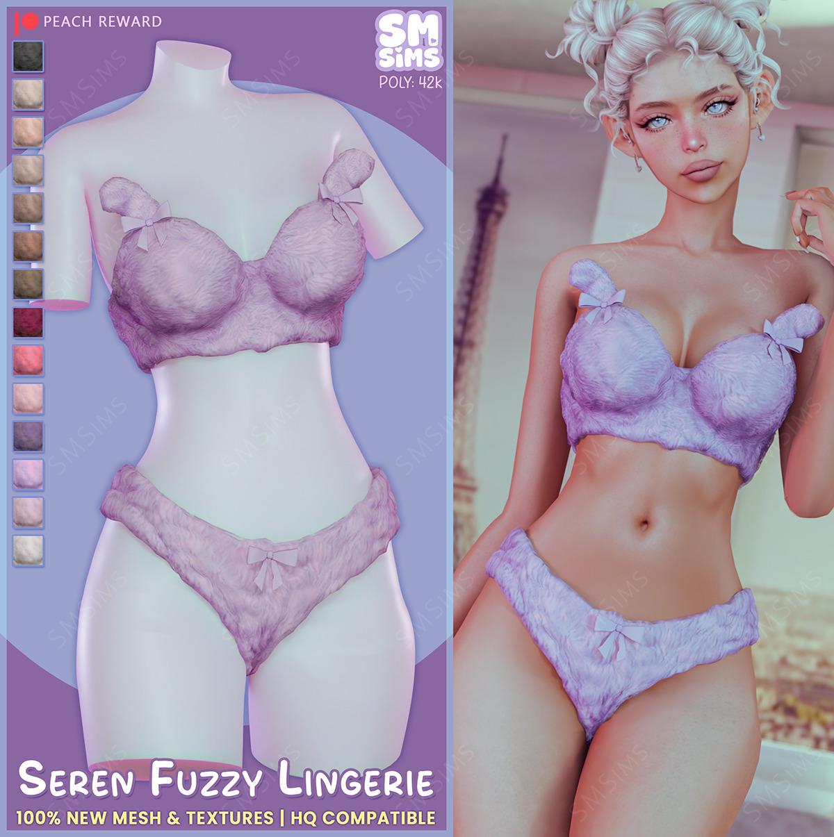 Комплект белья для симочек "Seren Fuzzy Lingerie"