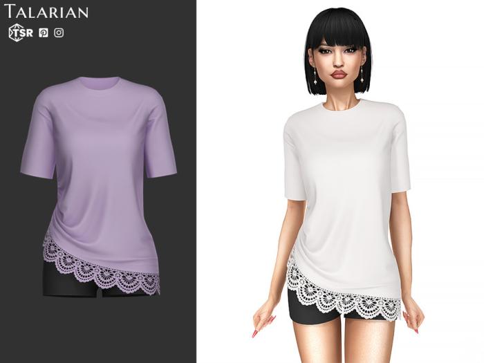 Комплект для симочек "Loretta Outfit With Lace Hem Top And Shorts"
