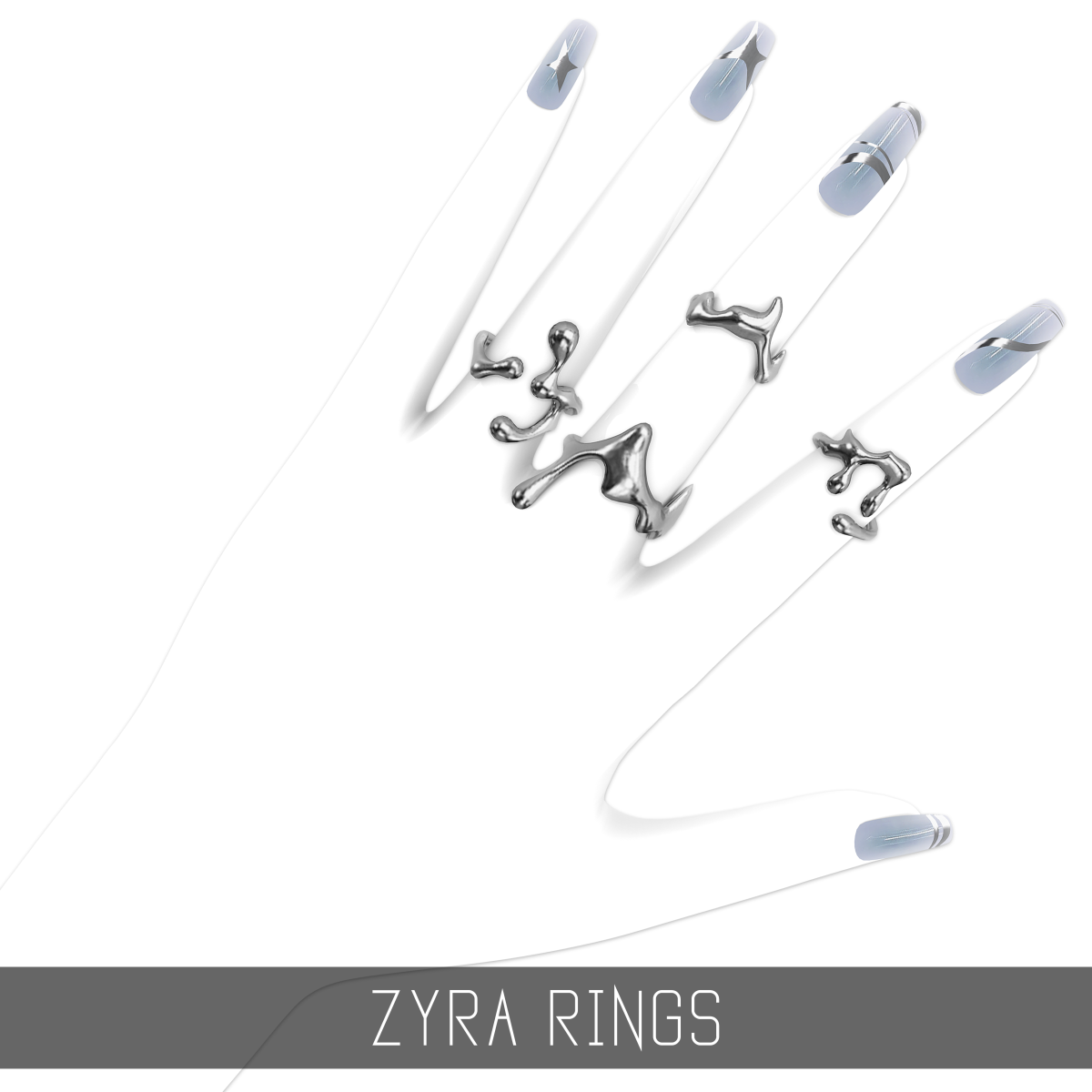 Комплект колец "ZYRA RINGS"