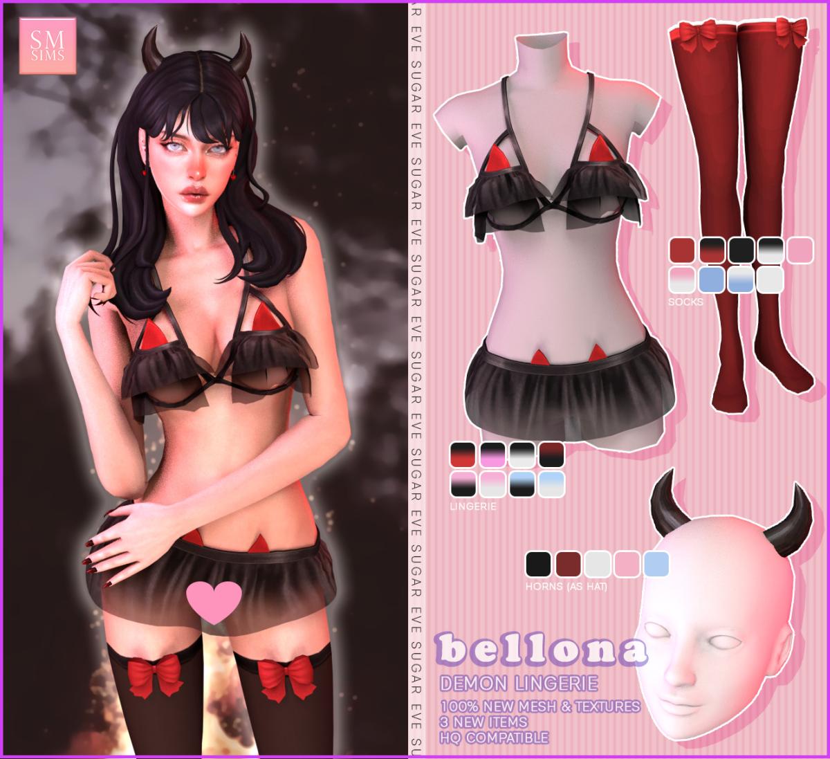 Комплект нижнего белья "Bellona Demon Lingerie Set"