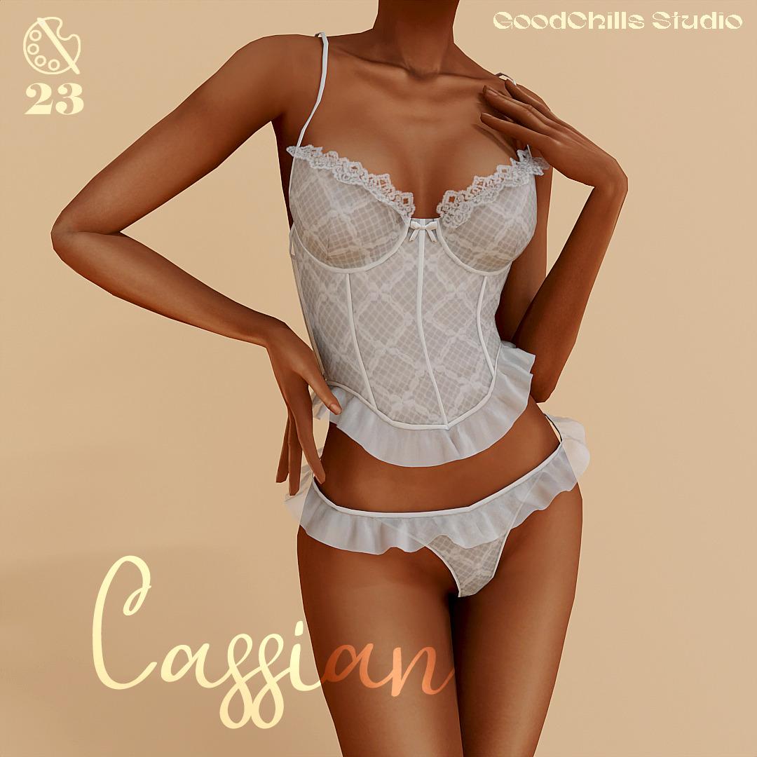 Комплект нижнего белья "Cassian Sheer Ruffle Bustier & Panties"