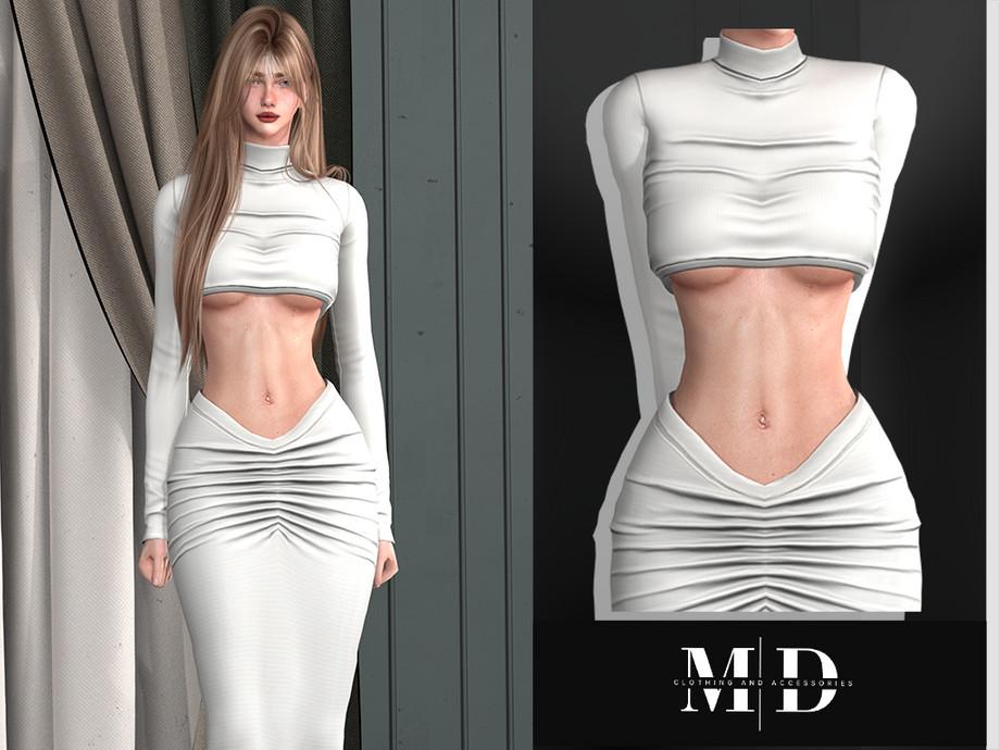 Комплект одежды для симочек "CROP SWEATER & ELICE LONG SKIRT"