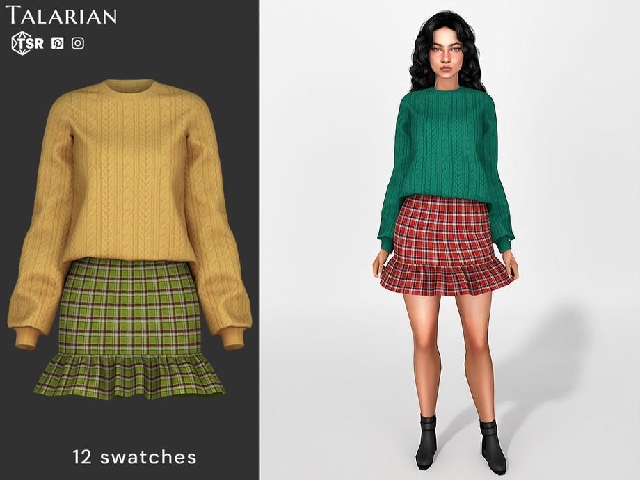 Комплект одежды для симочек "Oaklyn Knit Sweater Skirt Outfit"