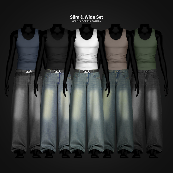 Комплект одежды для симов "Slim & Wide Set"