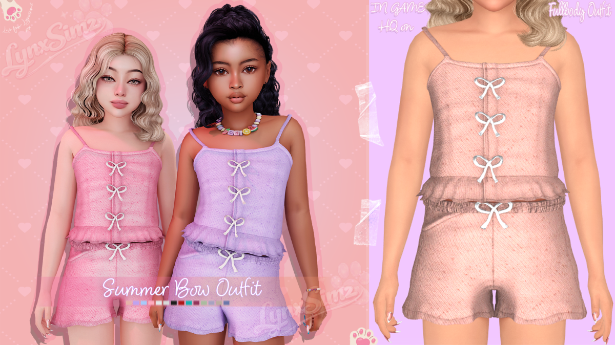 Комплект с бантиками "Summer Bow Outfit"