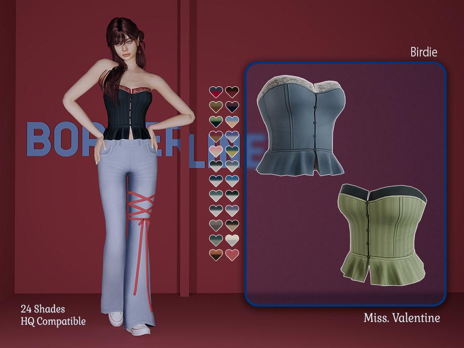 Корсет для симочек "Birdie corset type top with lace"