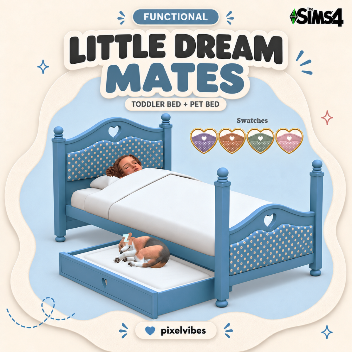 Кроватка для тоддлеров и питомцев "Little Dream Mates"