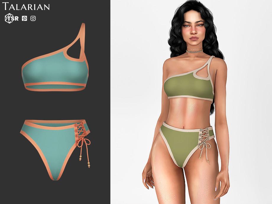 Купальник для симочек "Aliza Asymmetrical Lace Up Bikini"