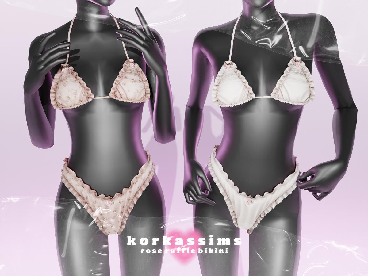 Купальник для симочек "rose ruffle bikini"