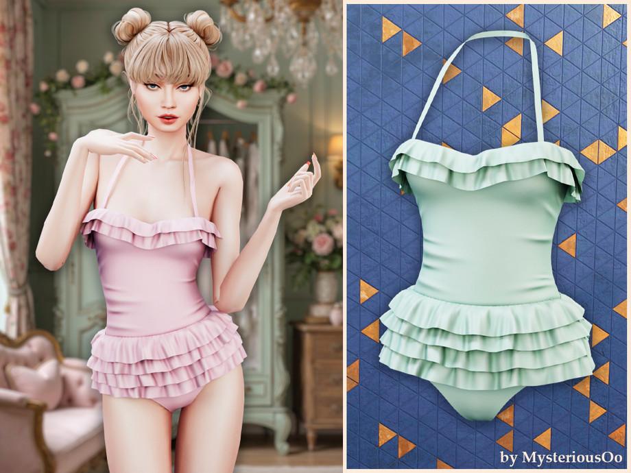 Купальник для симочек "Ruffle halter swimsuit"