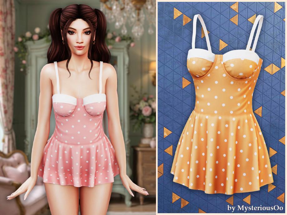 Купальное платье для симочек "Polka dot swimdress"