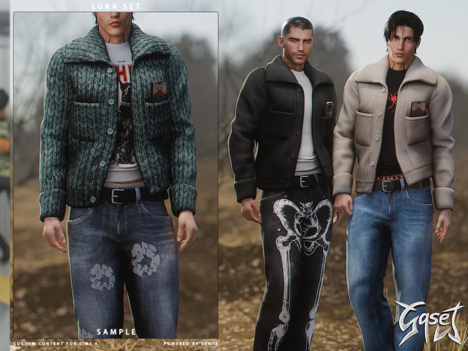 Куртка с футболкой для симов "Luka Jacket"