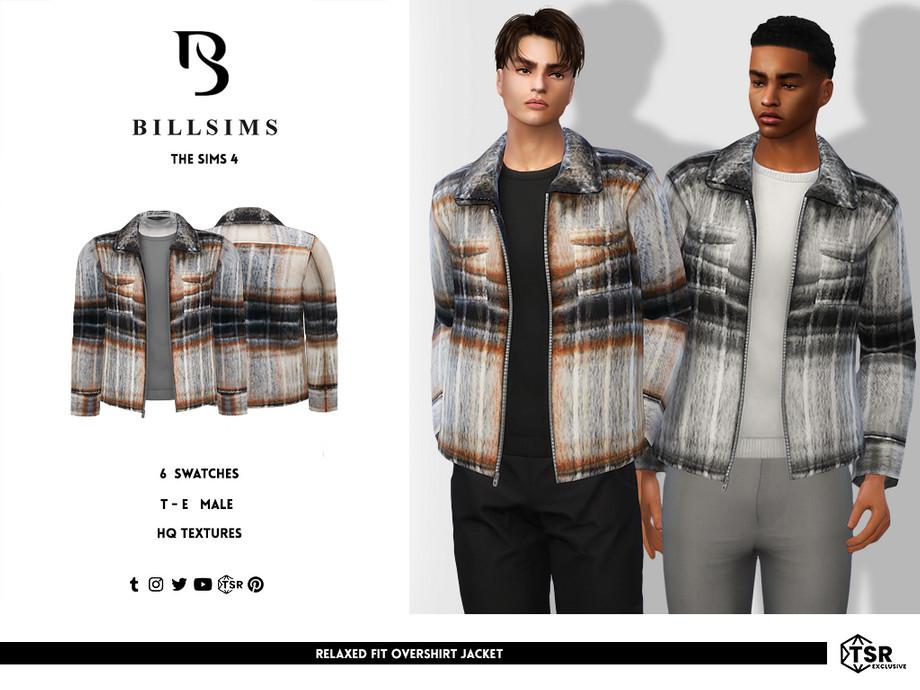 Куртка с футболкой для симов "Relaxed Fit Overshirt Jacket"