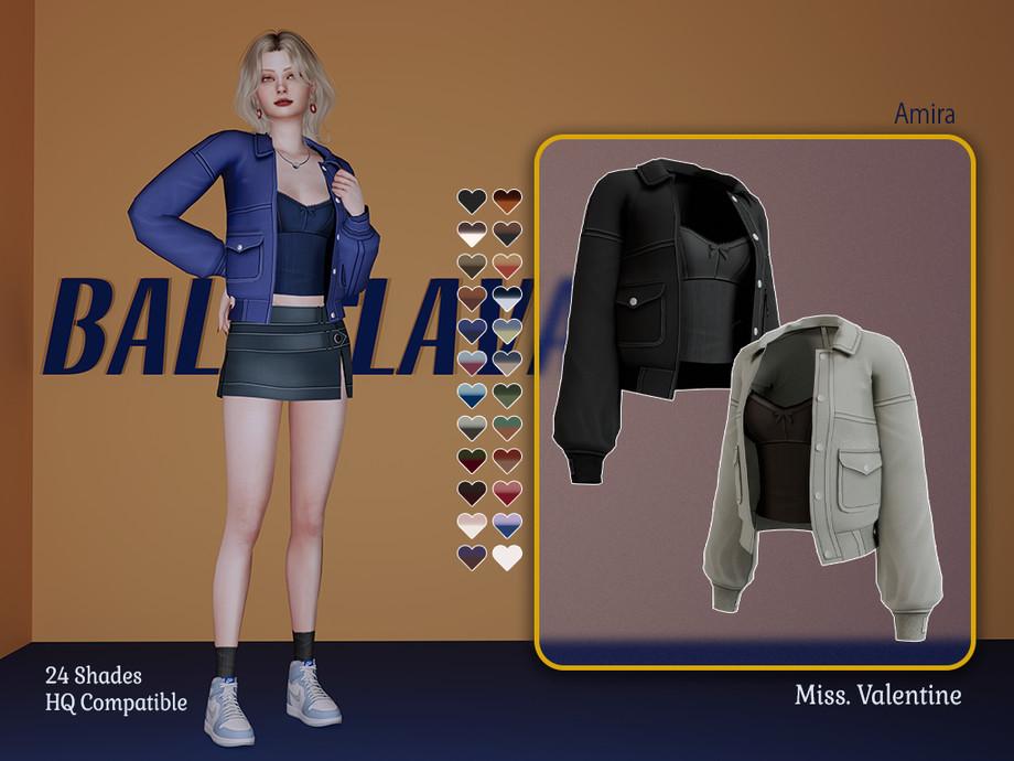 Куртка с топом для симочек "Amira leather bomber jacket with blouse"
