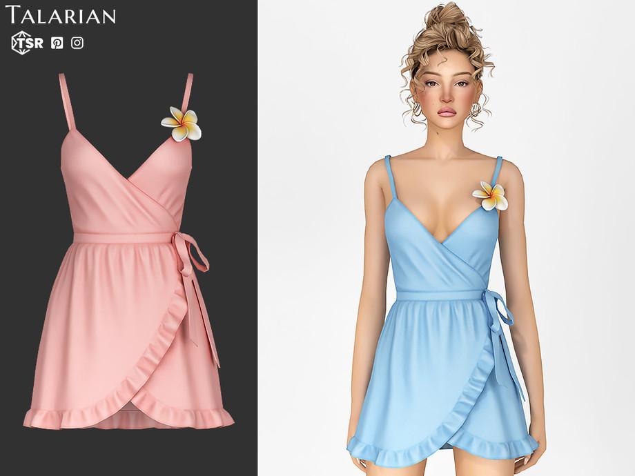 Летнее платье "Rosa Floral Detail Wrap Mini Dress"