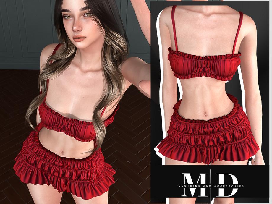 Летний комплект "Breaking Hearts - top and skirt"