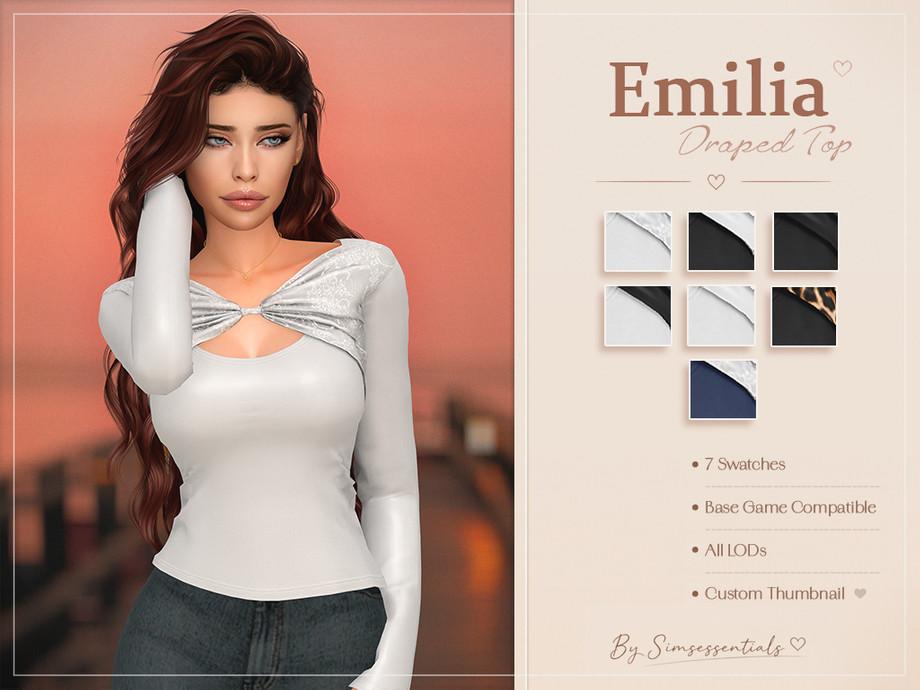 Лонгслив для симочек "Emilia Draped Top"