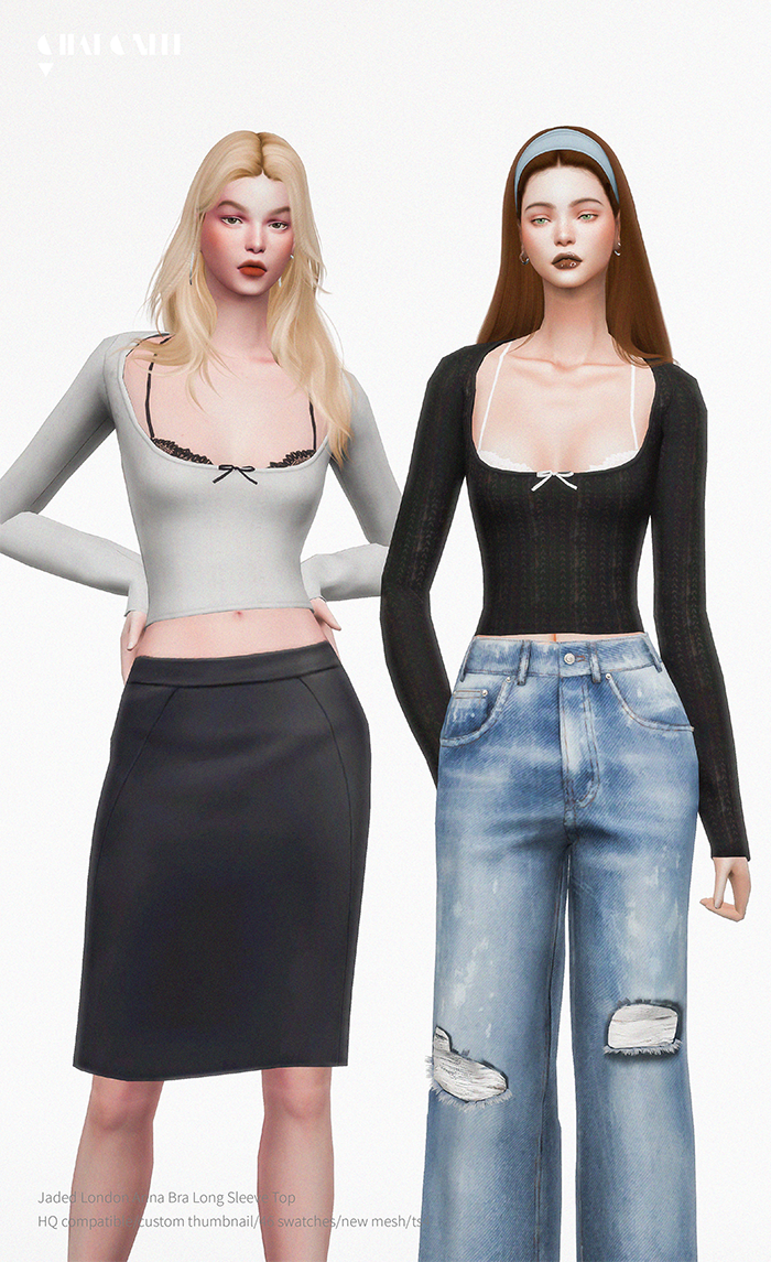 Лонгслив для симочек "Jaded London Anna Bra Long Sleeve Top"