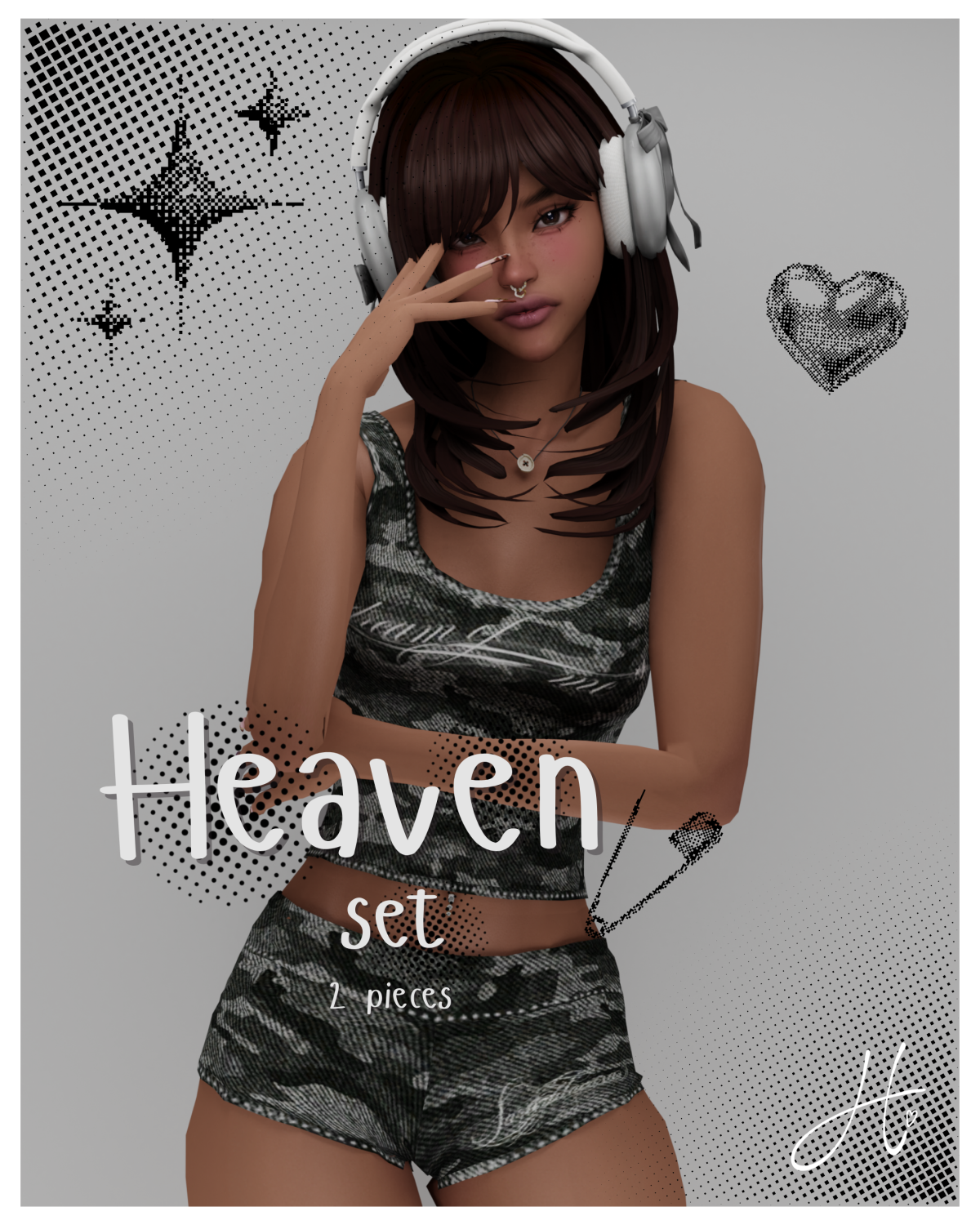 Майка и шортики для симочек "heaven set"
