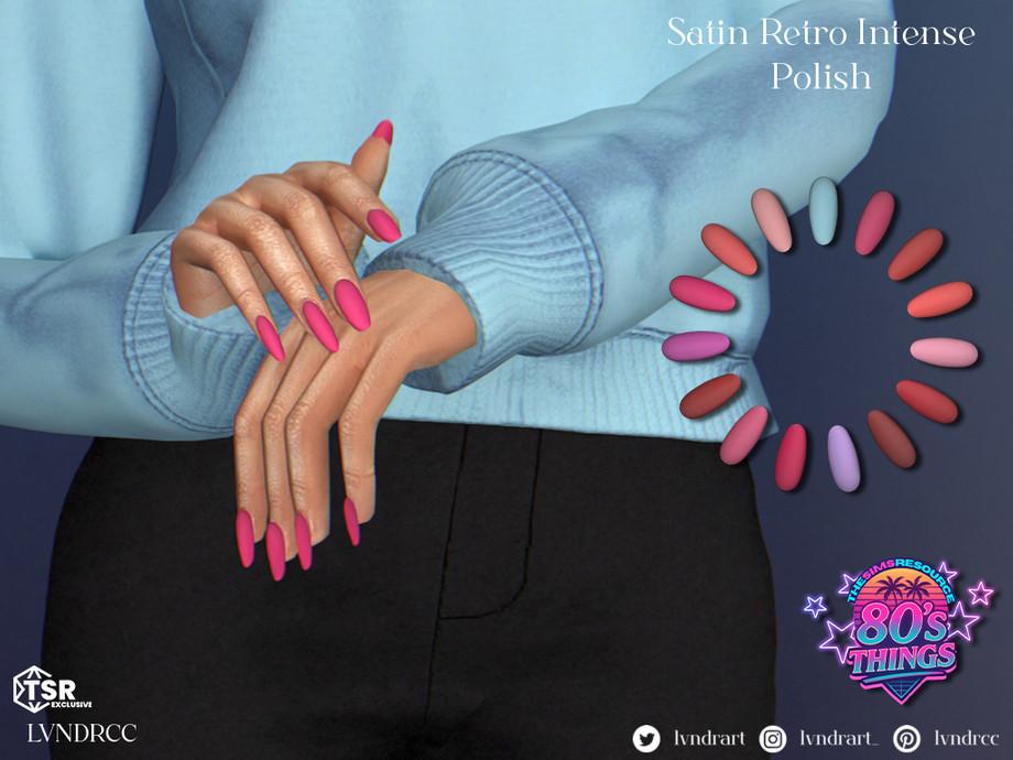 Маникюр "(80's Things) Satin Intense Retro Polish Nails"
