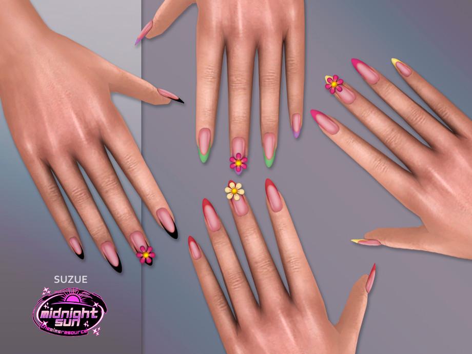 Маникюр для симочек "Almond Flower Nails"
