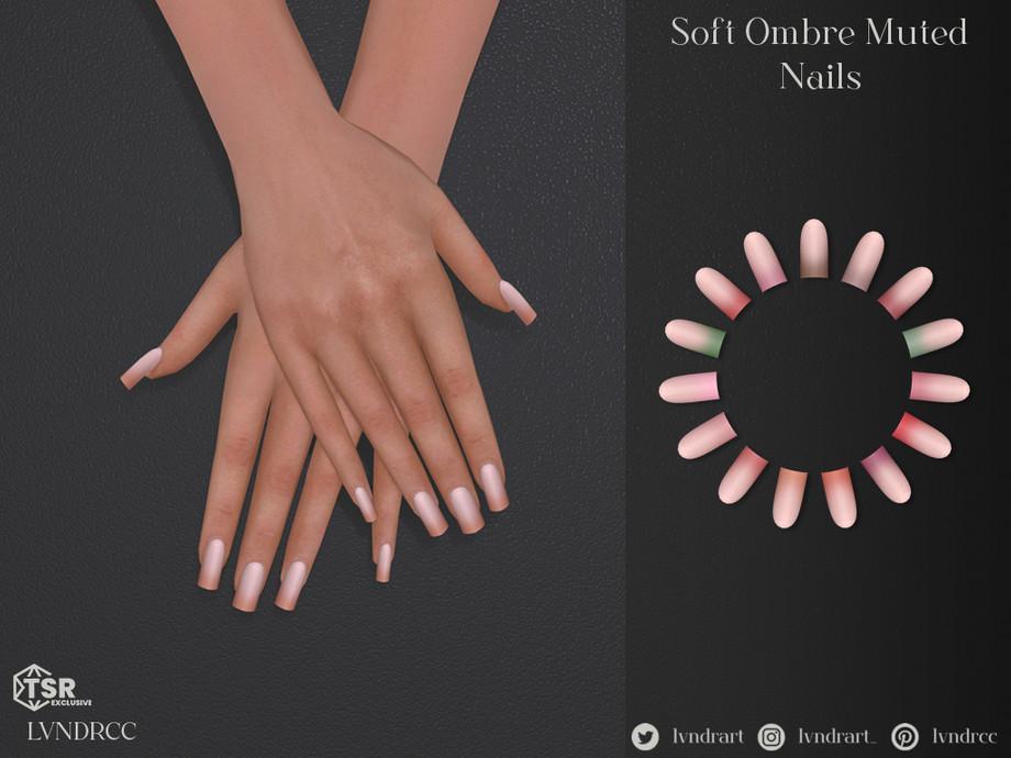 Маникюр "Soft ombre muted nails"