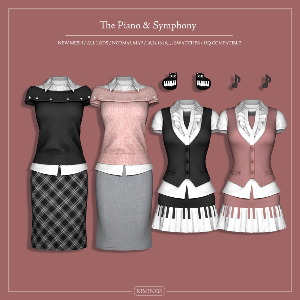 Мелодичный мни-сет для симочек "The Piano & Symphony"