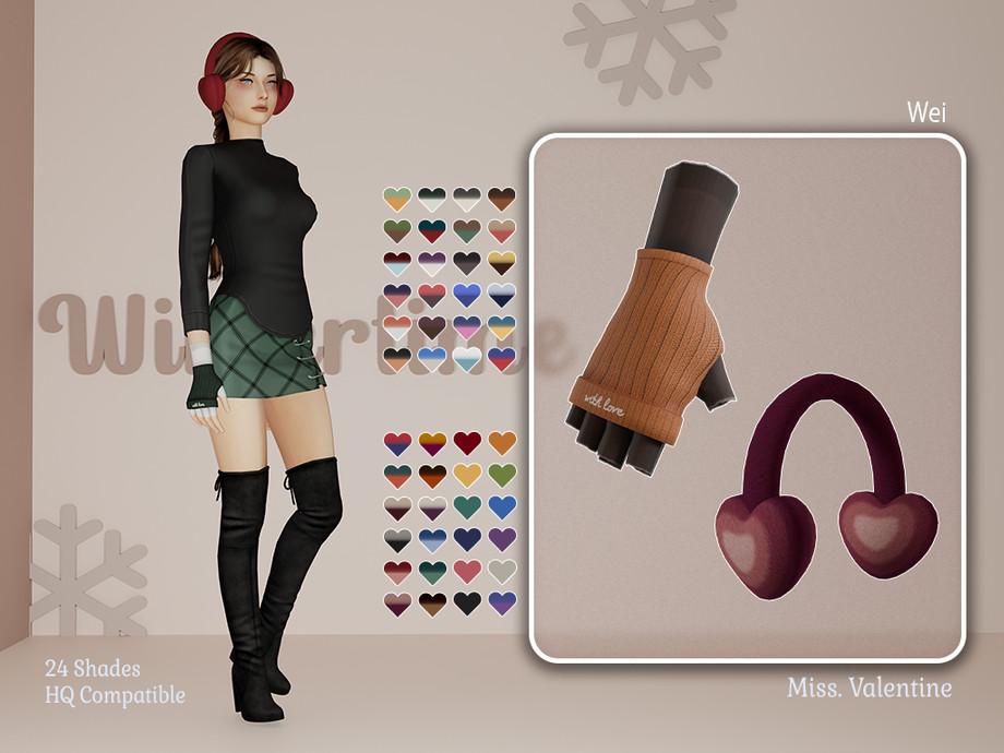 Меховые наушники и перчатки "Wei ear muff and gloves"