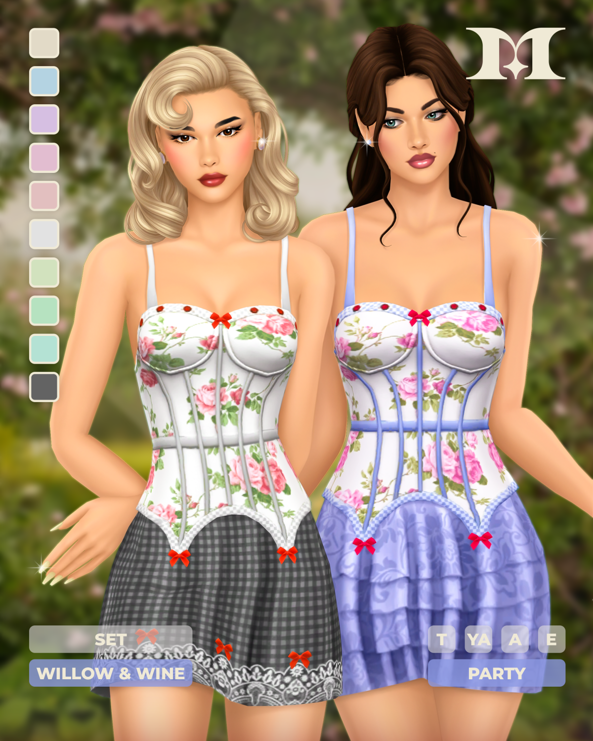 Милый сет для симочек "Willow & Wine Set"