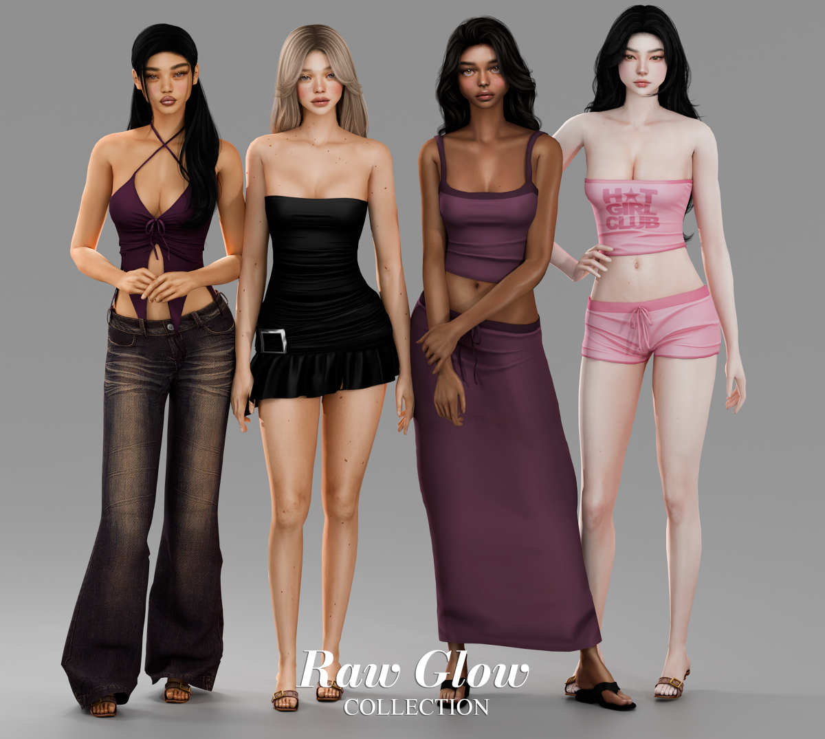 Мини-коллекция для симочек "Raw glow Collection"