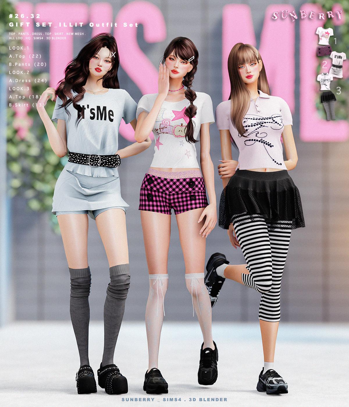 Мини-сет для симочек "ILLIT Outfit Set"