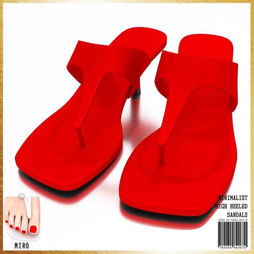 Мюли для симочек "Minimalist High Heeled Sandals"