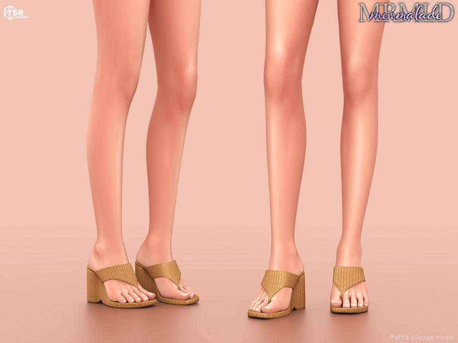 Мюли для симочек "Raffia Wedge Heels"