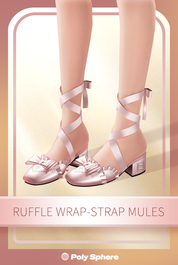 Мюли для симочек "Ruffle Wrap Strap Mules"