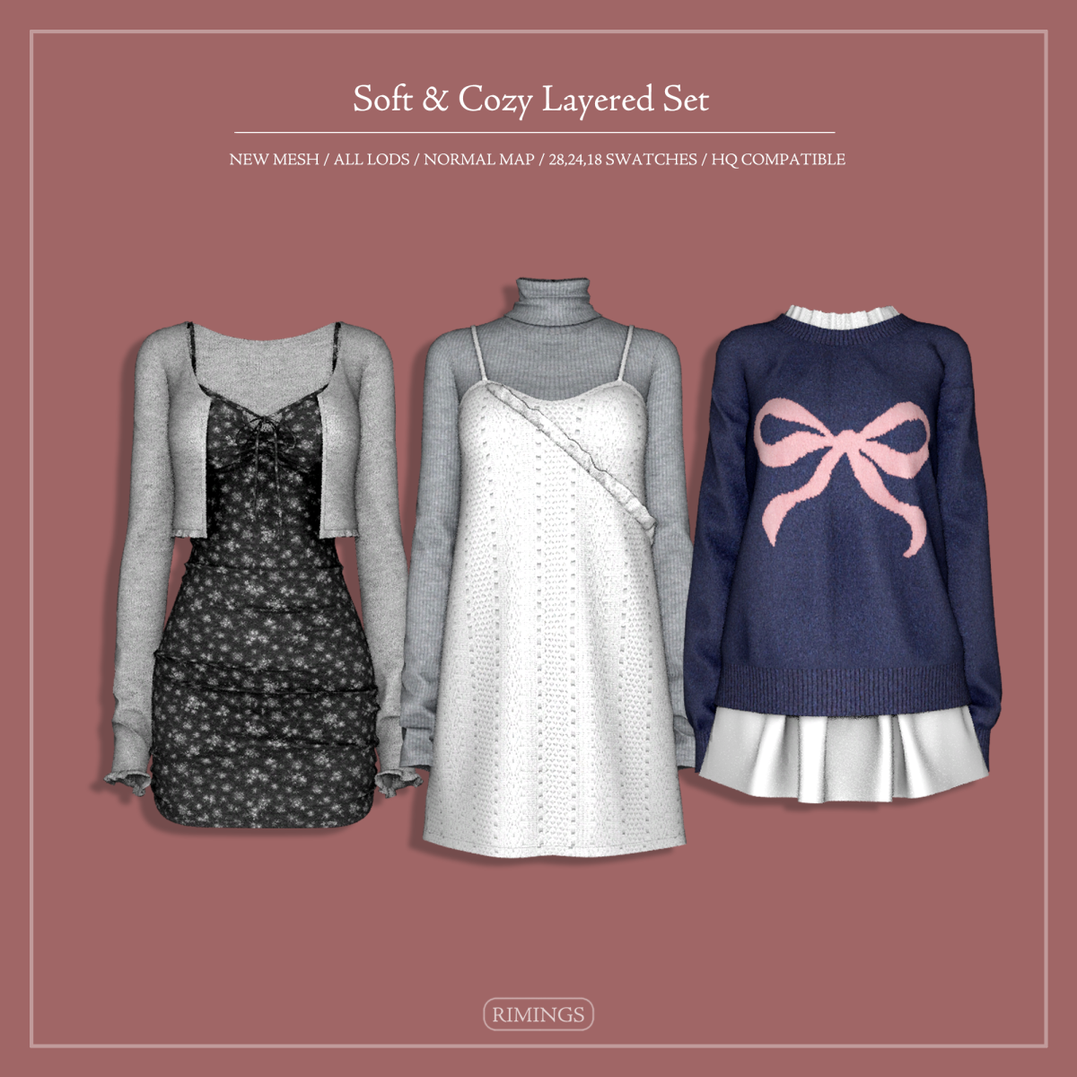 Многослойные наряды для симочек "Soft & Cozy Layered Set"