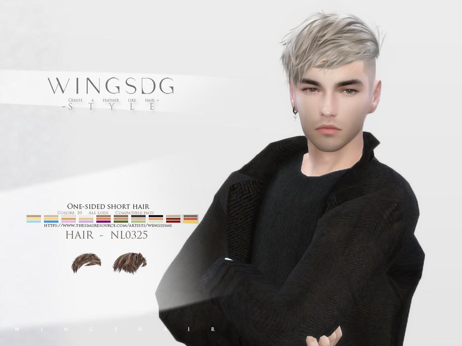 Мужская прическа "WINGS-NL0325-One-sided short hair"