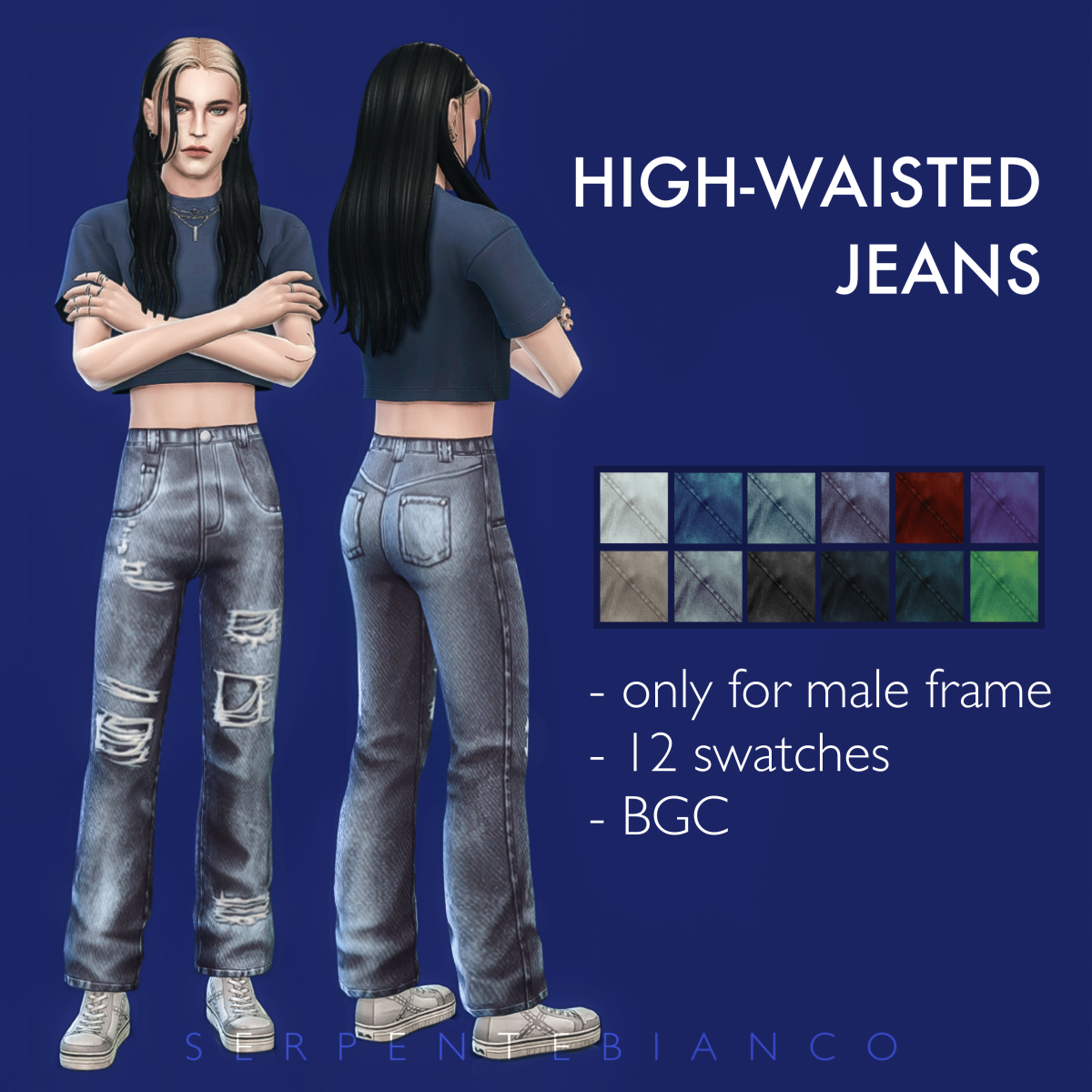 Мужские джинсы "HIGH-WAISTED JEANS"