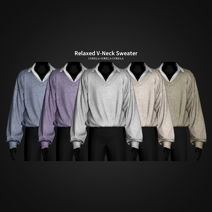 Мужской свитер "Relaxed V-Neck Sweater"