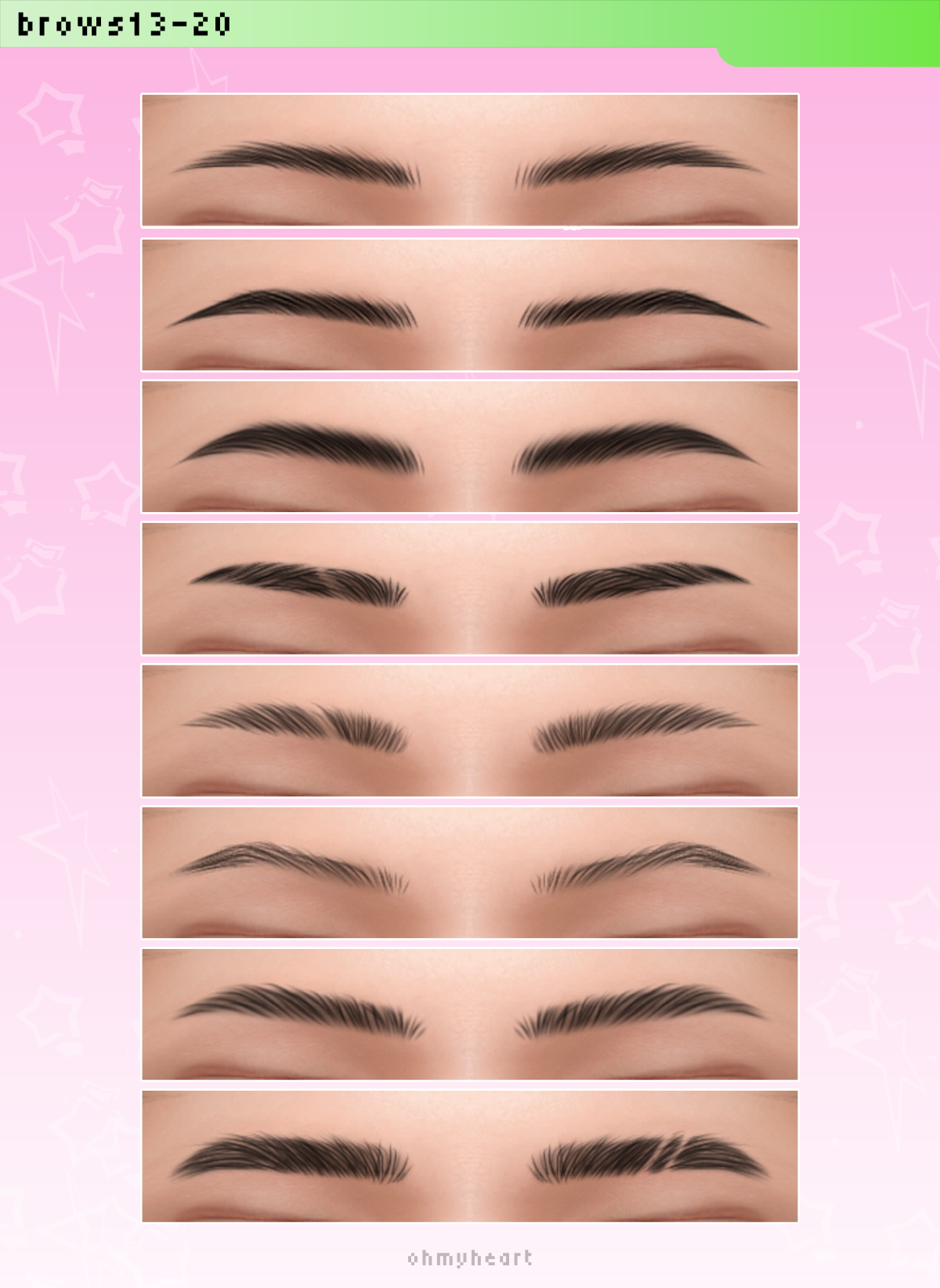 Набор бровей "brows13-20"