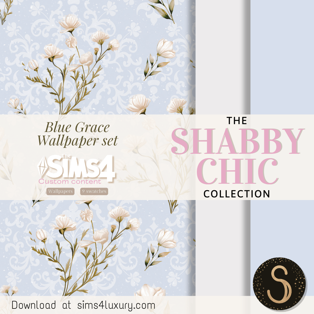 Набор настенных покрытий "Shabby Chic - Blue Grace"