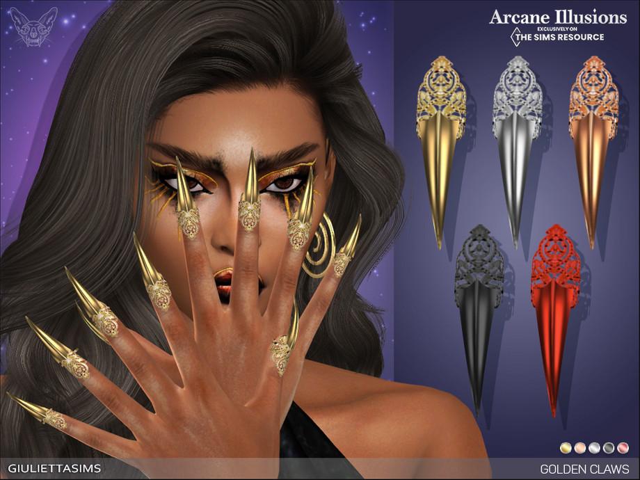 Накладные ногти "Arcane Illusions - Golden Claws"