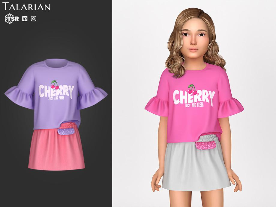 Наряд для девочек "Alice Outfit With Graphic Top And Mini Skirt"