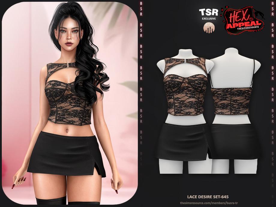 Наряд для клуба "HEX APPEAL - Lace Desire Set-645 - BD1637"