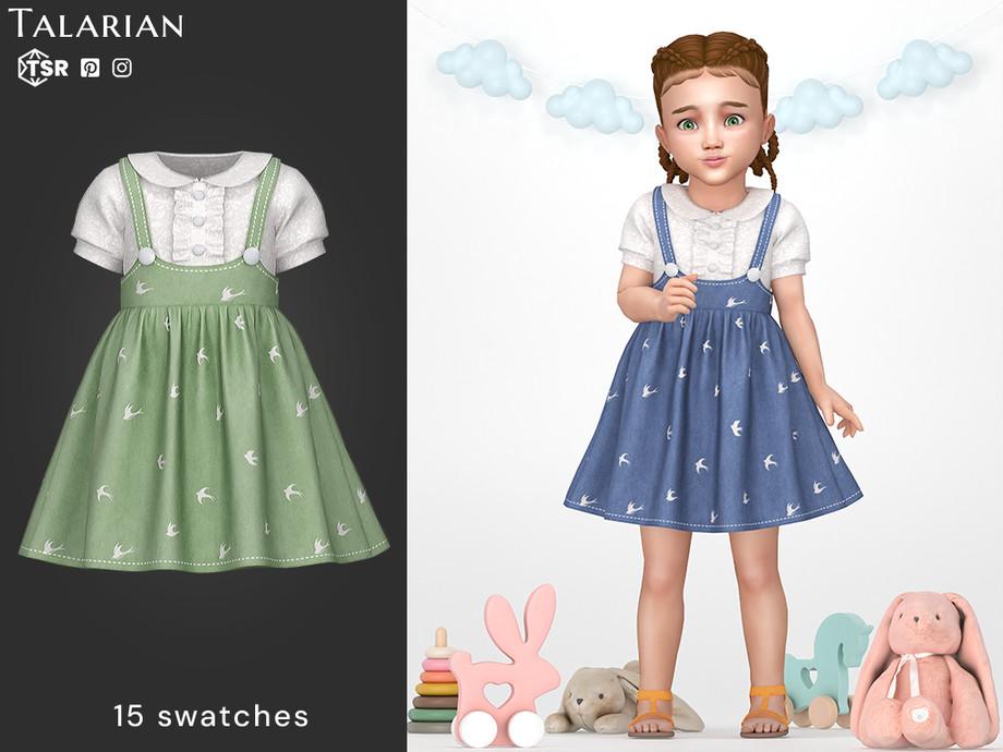 Наряд для малышек "Anastasia Pinafore Dress with Peter Pan Collar Blouse"