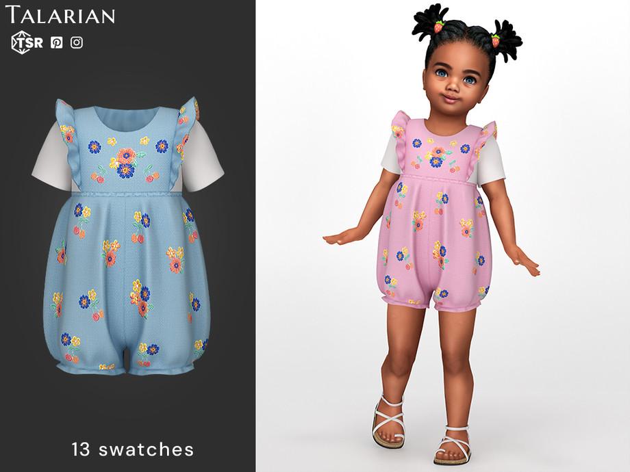 Наряд для малышек "Arianna Floral Embroidery Romper"