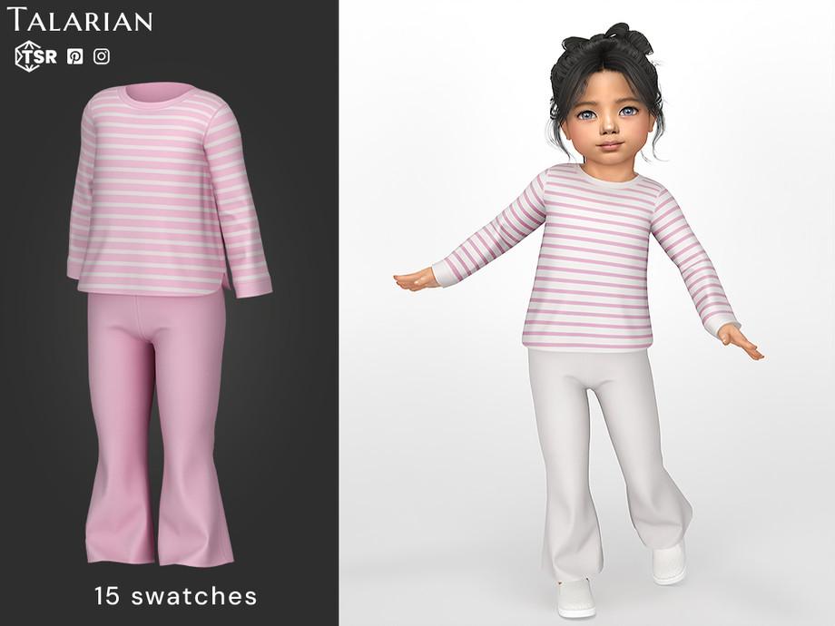 Наряд для малышек "Ariella Striped Sweater Flare Pants Outfit"