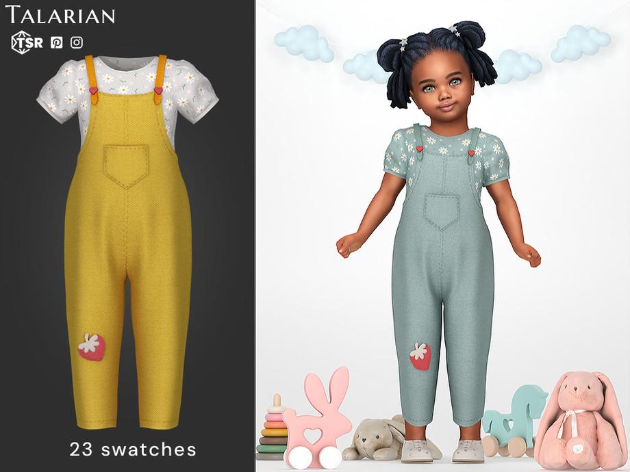 Наряд для малышек "Freya Dungarees With Short Sleeve T-Shirt"